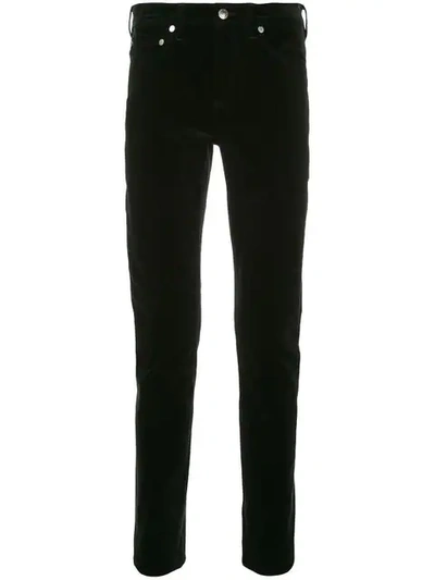 Neil Barrett Skinny Velvet Jeans In Black