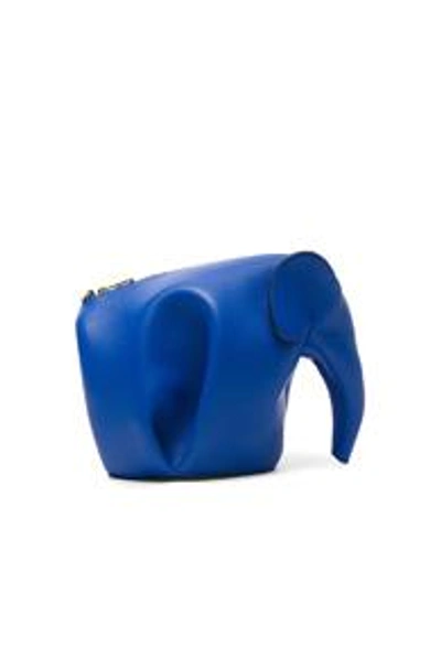 Loewe Elephant Mini Bag In Blue