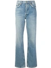 Re/done Straight Leg Jeans In Blue