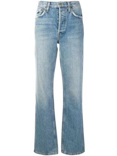 Re/done Straight Leg Jeans In Blue