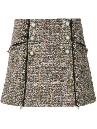 Veronica Beard Starck Tweed Skirt In Multicolour