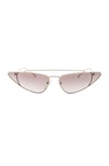 Prada 68mm Cateye Sunglasses In Pale Gold