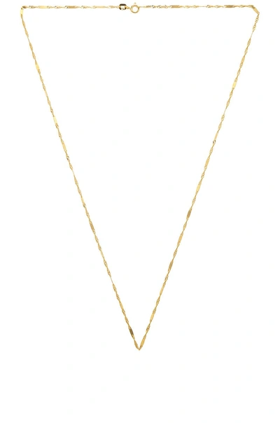 Sachi Twisted Singapore Chain Necklace In Metallic Gold