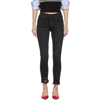 Agolde Sophie High-rise Cropped Skinny Jeans With Frayed Hem In Temple
