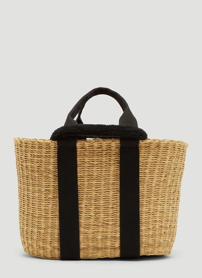 Muun Caba P Sheep Basket Bag In Cream