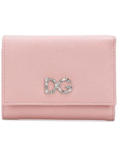 Dolce & Gabbana Small Dauphine Wallet In Pink