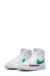 Nike Blazer Mid '77 Sneaker In White/ Stadium Green/ Red