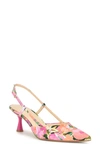 Nine West Rowen Slingback Pump In Pink Multi