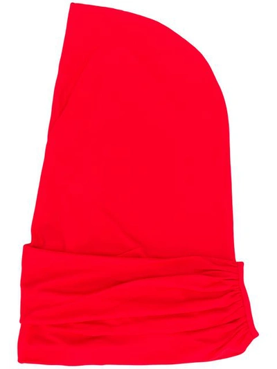 Versace Draped Hoodie In Red