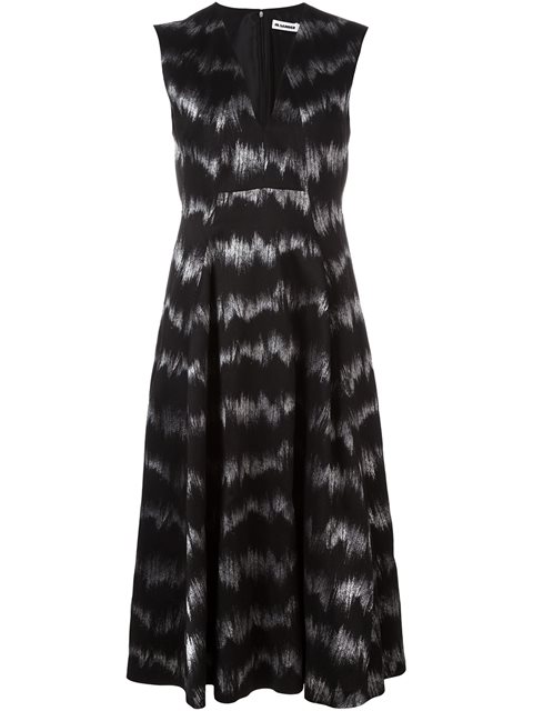 Jil Sander Sleeveless Printed Dress | ModeSens
