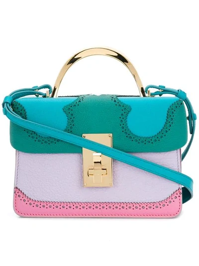 The Volon Rainbow Mini Box Bag In Blue