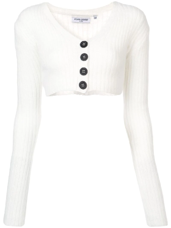 angora cropped cardigan