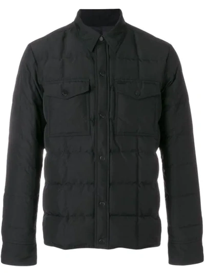 Ami Alexandre Mattiussi Snap-buttonned Quilted Jacket In Black