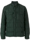 Ami Alexandre Mattiussi Snap-buttonned Quilted Jacket In Green