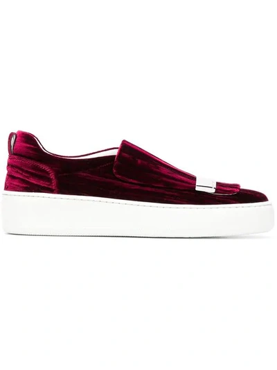 Sergio Rossi Sneakers Aus Samt In Red