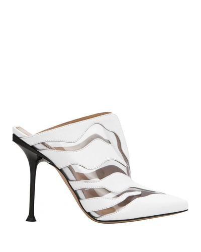 Sergio Rossi Tiger Pvc Stiletto Mules