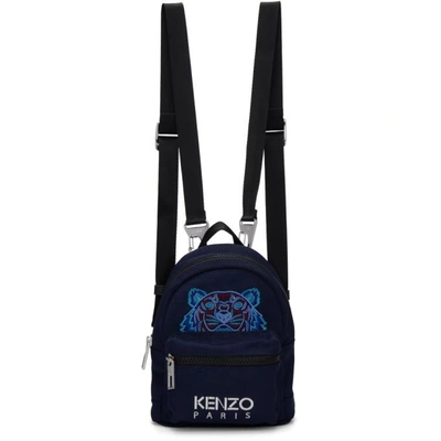 Kenzo Navy Mini Tiger Backpack In 76a Navy