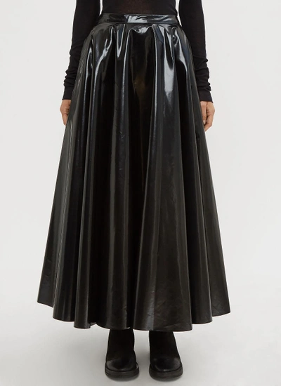 Yang Li Laminated Circle Skirt In Black