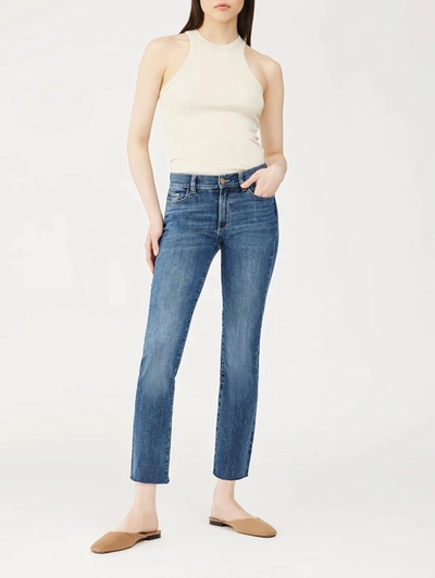Dl1961 - Women's Mara Straight Midrise Instasculpt Ankle In Chancery In Blue