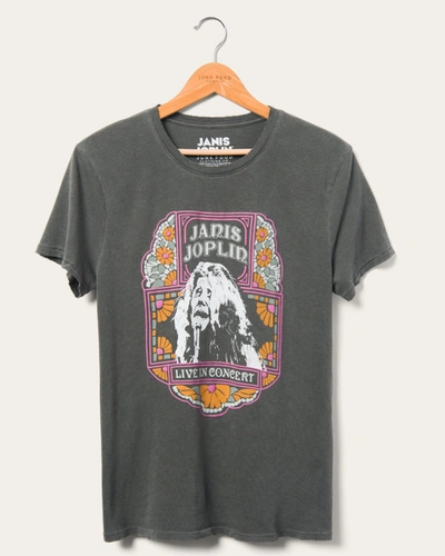 Junk Food Clothing Women's Janis Joplin Live In Concert Vintage Tee In Black