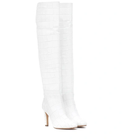 Gabriela Hearst Linda Leather Over-the-knee Boots In White