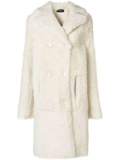 Joseph Long Fur Coat In White