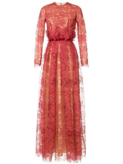 Costarellos Lace Gown - Pink