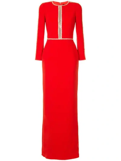 Jenny Packham Verziertes Kleid In Red