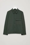 Cos Cotton-twill Shirt Jacket In Green