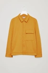 Cos Cotton-twill Shirt Jacket In Yellow
