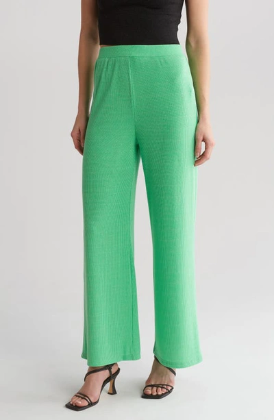 Vici Collection Netta Shimmer High Waist Pants In Green