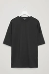 Cos Oversized Cotton Jersey T-shirt In Black