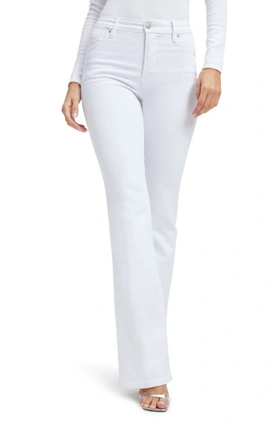 Good American Good Classic High Waist Bootcut Jeans In White001