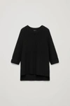 Cos Wool-knit Jumper With Slits In Black