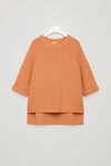 Cos Wool-knit Jumper With Slits In Orange