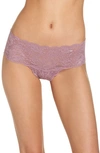 Cosabella Never Say Never Hottie Lace Hotpants In Grape