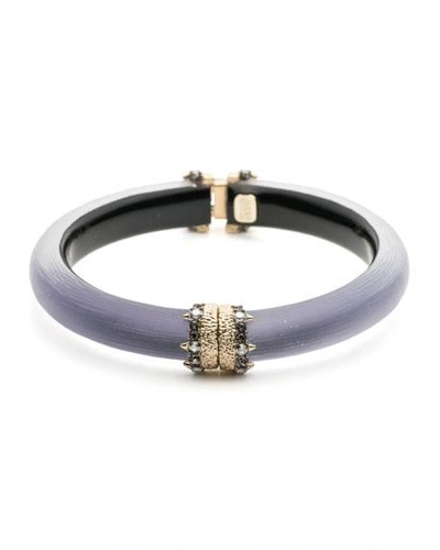 Alexis Bittar Crystal Detail Lucite Hinge Bracelet In Purple