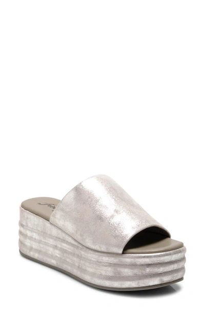 Free People Harbor Platform Sandal In Silver