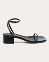 Andrea Gomez Brook Leather Sandals In Black