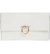 Rebecca Minkoff Jean Leather Clutch Bag - Golden Hardware In Optic White