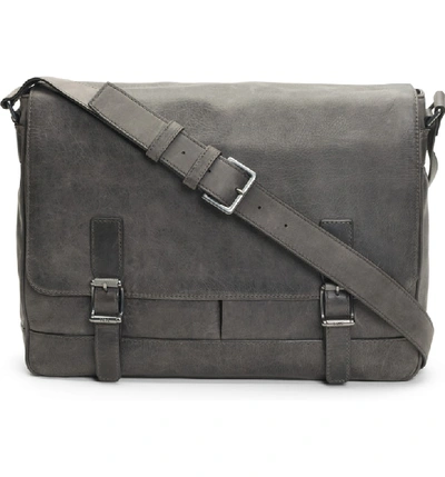 Frye Oliver Leather Messenger Bag - Grey In Slate