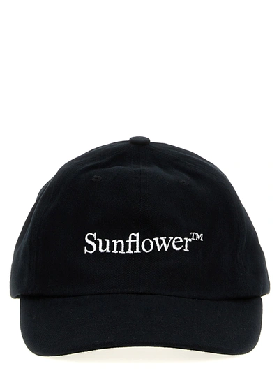 Sunflower Logo Embroidery Cap Hats In Black