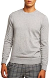Topman Classic Crewneck Sweater In Grey