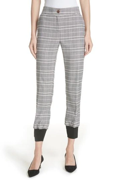 Ted Baker Ted Working Title Kimmt Check Plaid Trousers In Grey