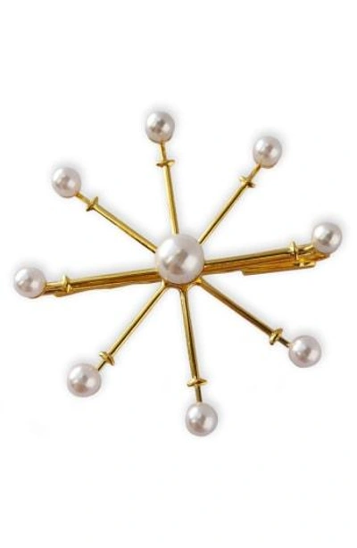 Lelet Ny Atom Pearl Bobby Pin In 14k Gold