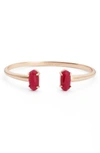 Kendra Scott Edie Bracelet In Maroon Jade/ Rose Gold