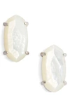 Kendra Scott Betty Stud Earrings In Ivory Mop/ Silver