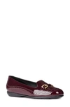 Geox Annytah Loafer In Bordeaux Faux Patent Leather