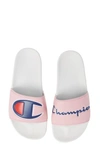 Champion Ipo Sport Slide Sandal In White/ Pink