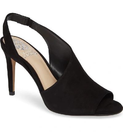 Vince Camuto Crasantha Sandal In Black Suede